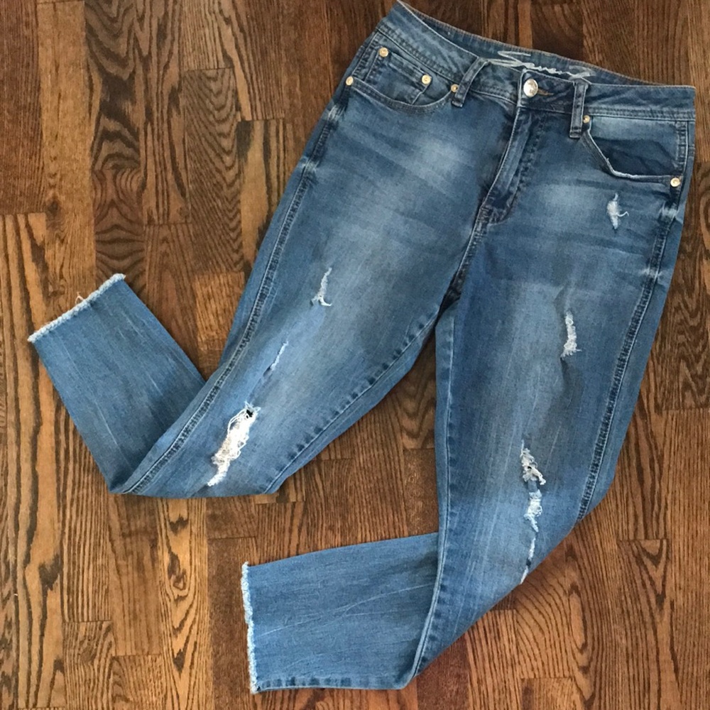 Seven7 High Rise Ankle Skinny Jeans